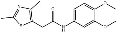N-(3,4-dimethoxyphenyl)-2-(2,4-dimethyl-1,3-thiazol-5-yl)acetamide Structural