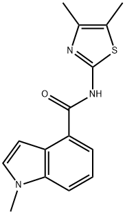 N-(4,5-dimethyl-1,3-thiazol-2-yl)-1-methylindole-4-carboxamide Structural