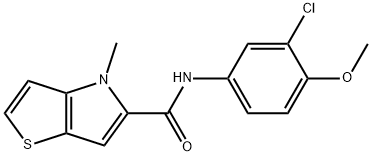N-(3-chloro-4-methoxyphenyl)-4-methylthieno[3,2-b]pyrrole-5-carboxamide Structural