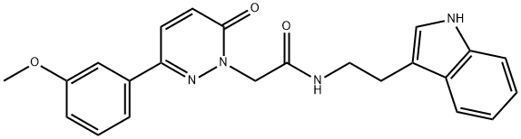 N-[2-(1H-indol-3-yl)ethyl]-2-[3-(3-methoxyphenyl)-6-oxopyridazin-1-yl]acetamide Structural