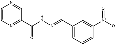 N-[(E)-(3-nitrophenyl)methylideneamino]pyrazine-2-carboxamide Structural