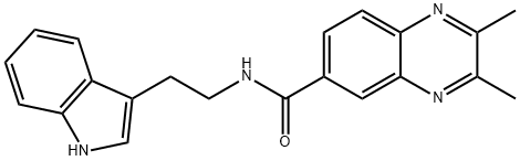 N-[2-(1H-indol-3-yl)ethyl]-2,3-dimethylquinoxaline-6-carboxamide Structural