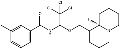 N-[1-[[(9aR)-2,3,4,6,7,8,9,9a-octahydro-1H-quinolizin-1-yl]methoxy]-2,2,2-trichloroethyl]-3-methylbenzamide Structural