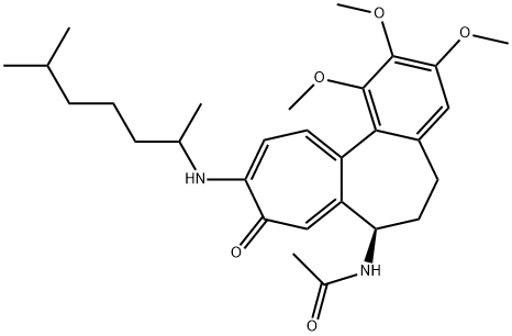 N-[(7R)-1,2,3-trimethoxy-10-(6-methylheptan-2-ylamino)-9-oxo-6,7-dihydro-5H-benzo[a]heptalen-7-yl]acetamide Structural