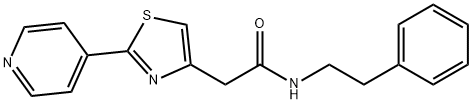 N-(2-phenylethyl)-2-(2-pyridin-4-yl-1,3-thiazol-4-yl)acetamide Structural