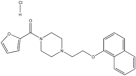 furan-2-yl-[4-(2-naphthalen-1-yloxyethyl)piperazin-1-yl]methanone hydrochloride Structural