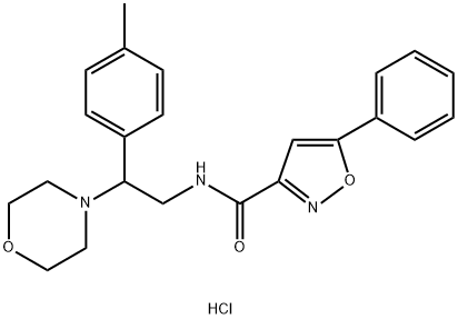 N-[2-(4-methylphenyl)-2-morpholin-4-ylethyl]-5-phenyl-1,2-oxazole-3-carboxamide hydrochloride Structural