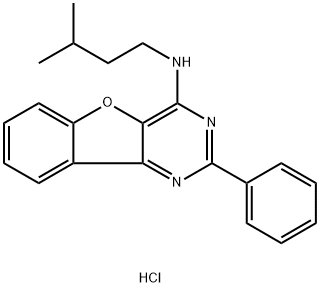 N-(3-methylbutyl)-2-phenyl-[1]benzofuro[3,2-d]pyrimidin-4-amine hydrochloride Structural