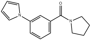 pyrrolidin-1-yl-(3-pyrrol-1-ylphenyl)methanone Structural