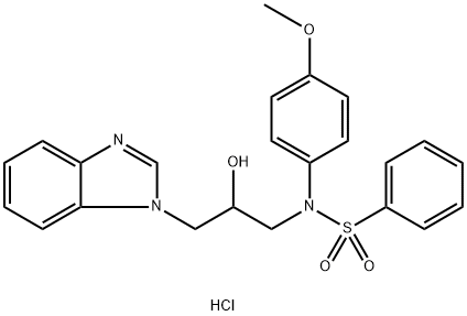 N-[3-(benzimidazol-1-yl)-2-hydroxypropyl]-N-(4-methoxyphenyl)benzenesulfonamide hydrochloride Structural