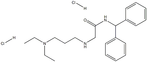 N-benzhydryl-2-[3-(diethylamino)propylamino]acetamide dihydrochloride Structural