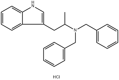 N,N-dibenzyl-1-(1H-indol-3-yl)propan-2-amine hydrochloride Structural