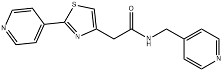 N-(pyridin-4-ylmethyl)-2-(2-pyridin-4-yl-1,3-thiazol-4-yl)acetamide Structural