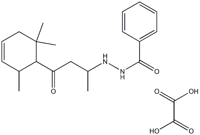 oxalic acid N'-[4-oxo-4-(2,6,6-trimethylcyclohex-3-en-1-yl)butan-2-yl]benzohydrazide Structural