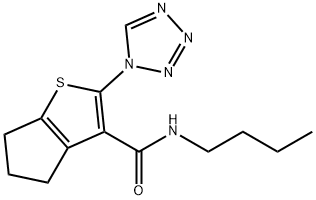 N-butyl-2-(tetrazol-1-yl)-5,6-dihydro-4H-cyclopenta[b]thiophene-3-carboxamide Structural