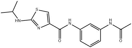 N-(3-acetamidophenyl)-2-(propan-2-ylamino)-1,3-thiazole-4-carboxamide Structural