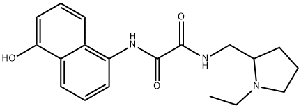 N-[(1-ethylpyrrolidin-2-yl)methyl]-N'-(5-hydroxynaphthalen-1-yl)oxamide Structural