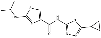 N-(5-cyclopropyl-1,3,4-thiadiazol-2-yl)-2-(propan-2-ylamino)-1,3-thiazole-4-carboxamide Structural