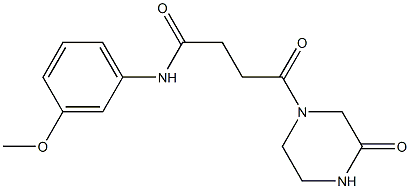 N-(3-methoxyphenyl)-4-oxo-4-(3-oxopiperazin-1-yl)butanamide Structural
