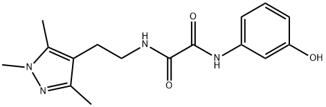 N'-(3-hydroxyphenyl)-N-[2-(1,3,5-trimethylpyrazol-4-yl)ethyl]oxamide Structural
