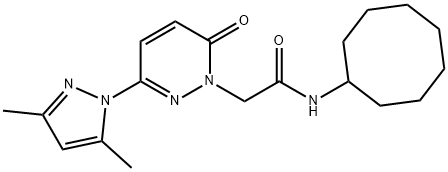 N-cyclooctyl-2-[3-(3,5-dimethylpyrazol-1-yl)-6-oxopyridazin-1-yl]acetamide Structural