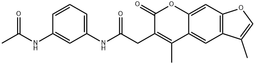 N-(3-acetamidophenyl)-2-(3,5-dimethyl-7-oxofuro[3,2-g]chromen-6-yl)acetamide Structural