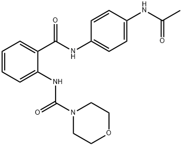 N-[2-[(4-acetamidophenyl)carbamoyl]phenyl]morpholine-4-carboxamide Structural