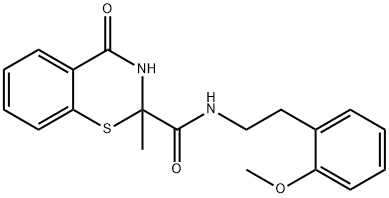 N-[2-(2-methoxyphenyl)ethyl]-2-methyl-4-oxo-3H-1,3-benzothiazine-2-carboxamide Structural