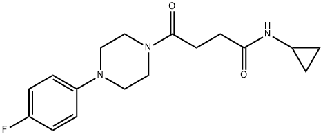 N-cyclopropyl-4-[4-(4-fluorophenyl)piperazin-1-yl]-4-oxobutanamide Structural