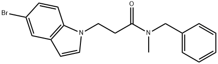 N-benzyl-3-(5-bromoindol-1-yl)-N-methylpropanamide Structural