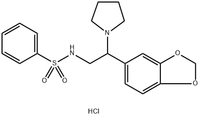 N-[2-(1,3-benzodioxol-5-yl)-2-pyrrolidin-1-ylethyl]benzenesulfonamide hydrochloride Structural