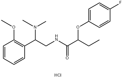 N-[2-(dimethylamino)-2-(2-methoxyphenyl)ethyl]-2-(4-fluorophenoxy)butanamide hydrochloride Structural
