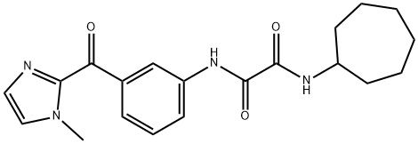 N-cycloheptyl-N'-[3-(1-methylimidazole-2-carbonyl)phenyl]oxamide Structural