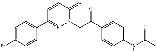 N-[4-[2-[3-(4-bromophenyl)-6-oxopyridazin-1-yl]acetyl]phenyl]acetamide Structural