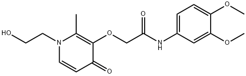 N-(3,4-dimethoxyphenyl)-2-[1-(2-hydroxyethyl)-2-methyl-4-oxopyridin-3-yl]oxyacetamide Structural