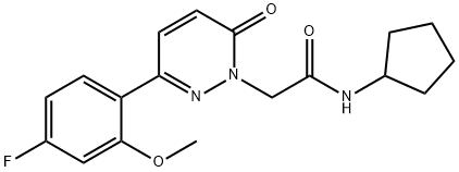 N-cyclopentyl-2-[3-(4-fluoro-2-methoxyphenyl)-6-oxopyridazin-1-yl]acetamide Structural