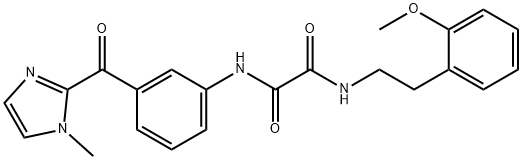 N-[2-(2-methoxyphenyl)ethyl]-N'-[3-(1-methylimidazole-2-carbonyl)phenyl]oxamide Structural