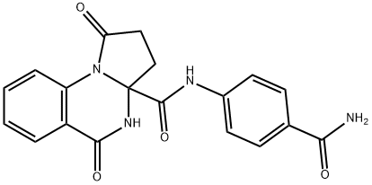 N-(4-carbamoylphenyl)-1,5-dioxo-3,4-dihydro-2H-pyrrolo[1,2-a]quinazoline-3a-carboxamide Structural