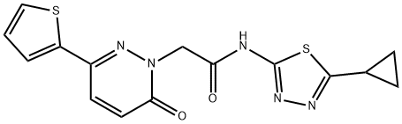 N-(5-cyclopropyl-1,3,4-thiadiazol-2-yl)-2-(6-oxo-3-thiophen-2-ylpyridazin-1-yl)acetamide Structural