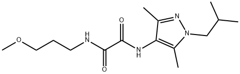 N'-[3,5-dimethyl-1-(2-methylpropyl)pyrazol-4-yl]-N-(3-methoxypropyl)oxamide Structural