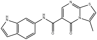 N-(1H-indol-6-yl)-3-methyl-5-oxo-[1,3]thiazolo[3,2-a]pyrimidine-6-carboxamide Structural