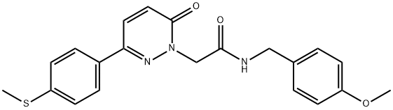 N-[(4-methoxyphenyl)methyl]-2-[3-(4-methylsulfanylphenyl)-6-oxopyridazin-1-yl]acetamide Structural