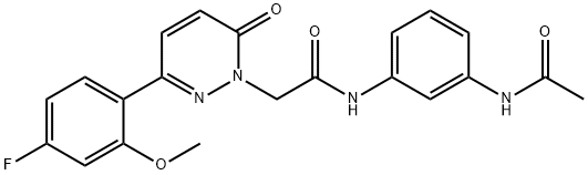 N-(3-acetamidophenyl)-2-[3-(4-fluoro-2-methoxyphenyl)-6-oxopyridazin-1-yl]acetamide Structural