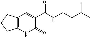 N-(3-methylbutyl)-2-oxo-1,5,6,7-tetrahydrocyclopenta[b]pyridine-3-carboxamide Structural