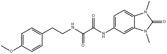 N'-(1,3-dimethyl-2-oxobenzimidazol-5-yl)-N-[2-(4-methoxyphenyl)ethyl]oxamide Structural