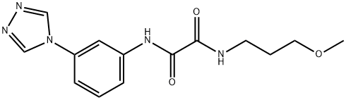 N-(3-methoxypropyl)-N'-[3-(1,2,4-triazol-4-yl)phenyl]oxamide Structural