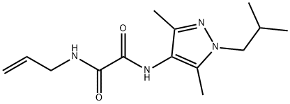 N'-[3,5-dimethyl-1-(2-methylpropyl)pyrazol-4-yl]-N-prop-2-enyloxamide Structural