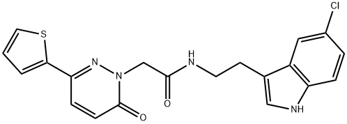 N-[2-(5-chloro-1H-indol-3-yl)ethyl]-2-(6-oxo-3-thiophen-2-ylpyridazin-1-yl)acetamide Structural