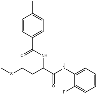 N-[1-(2-fluoroanilino)-4-methylsulfanyl-1-oxobutan-2-yl]-4-methylbenzamide Structural