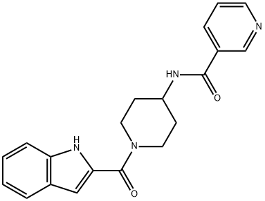 N-[1-(1H-indole-2-carbonyl)piperidin-4-yl]pyridine-3-carboxamide Structural